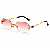 Hexa - Occhiali Luxury Rimless Ottagonali Gold Edition con Lenti Sfumate Hexa - Occhiali Luxury Rimless Ottagonali Gold Edition con Lenti Sfumate
