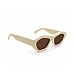 Shadow - Sunglasses Acetato Spesso con Montatura Irregolare Retrò Futuristica Style 90s beige o nera Shadow - Sunglasses Acetato Spesso con Montatura Irregolare Retrò Futuristica Style 90s beige o nera